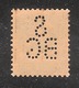 Perfin/perforé/lochung Switzerland No YT161 1921-1942 William Tell  S BG  Schweizerische Bankgesellschaft, Zurich - Perfins