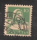 Perfin/perforé/lochung Switzerland No YT161 1921-1942 William Tell  D  AG Danzas & Cie. Internationale Transporte - Gezähnt (perforiert)