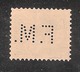 Perfin/perforé/lochung Switzerland No YT161 1921-1942 William Tell  F.M.  Fritz Marti AG, Maschinenfabrik Bern - Perfin