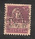 Perfin/perforé/lochung Switzerland No YT 162  1921 William Tell RA  Schweiz. Lebensversicherungs- Und Rentenanstalt - Perfins