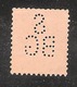 Perfin/perforé/lochung Switzerland No YT138 1914 William Tell  S  BG Schweizerische Bankgesellschaft,  Zurich - Perfins