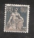 Perfin/perforé/lochung Switzerland No YT166 1918 Hélvetie Assise Avec épée V Schweizerische Kreditanstalt Basel - Perfin