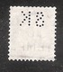 Perfin/perforé/lochung Switzerland No YT165 1918 Hélvetie Assise Avec épée  SK  Schweizerische Kreditanstalt - Perfins