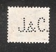 Perfin/perforé/lochung Switzerland No YT124  1908-1942 - Hélvetie Assise Avec épée J.&C.  John Im Obersteg & Cie - Perforés