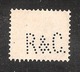 Perfin/perforé/lochung Switzerland No YT115 1907-1932 The Son Of W. Tell R&C.  Reichenbach & Co (AG) St Gallen - Perfins