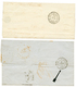 POSTE FERROVIAIRE : 2 Lettres (1851/54) Avec Cachets Rares RETARD DU COURRIER PARIS Et RETARD DU CONVOI PARIS. TTB. - 1853-1860 Napoleon III
