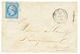 1855 20c(n°14) TB Margé Obl. C.CH + T.15 CAMP DE CHALONS Sur Enveloppe Pour SARREGUEMINES. Signé BOLAFFI. Superbe. - 1853-1860 Napoléon III