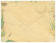 1891 CG 25c Obl. SAIGON Sur Enveloppe Décorée En Couleur Pour PARIS. Superbe. - Autres & Non Classés