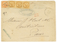 "STE MARIE" : 1871 AIGLE 10c Bande De 3 + 40c Obl. MQE + Marque Manuscrite "STE MARIE 22 Mars 1871" Sur Enveloppe Pour P - Andere & Zonder Classificatie