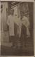 CPA Carte Photo 69 Rhône Note Au Verso 1931 L'Abresle Hommes Blouse Devanture Magasin Je Pense Pharmacie ? - L'Arbresle