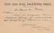 Sc#UX10 1c Grant 1891 Postal Card, Request For Property Insurance Policy, Pacific States Savings Loan & Building Company - ...-1900