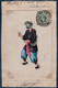 1908 - SUPERBE GRAVURE SIGNÉE (LITHOGRAPHIE?) Sur PAPIER DE RIZ Avec TIMBRE HONG KONG OBLITERATION VICTORIA CHINA CHINE - Storia Postale