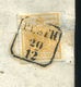 PESTH 1852. 1Kr Nyomtatványon  Mozsgóra Küldve. Dekoratív, érdekes Darab!  /  1 Kr Document To Mozsgó Decorative Intr. - Oblitérés