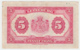 LUXEMBOURG 5 FRANCS 1944 VF Pick 43a 43 A - Luxembourg