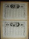 ALMANACH  1850 CALENDRIER 2 SEMESTRIELS  Lithographie  Allégorie  Confidence   Arabesque  Impr Dubois -Trianon - Groot Formaat: ...-1900