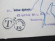 USA 1905 GA Umschlag Mit 2 Zusatzfrankaturen Saginaw Michigan - Hamburg Mit Nachporto Stempel T 20 Centimes - Brieven En Documenten