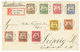 SAMOA : 1906 3pf To 80pf Canc. APIA On REGISTERED Envelope To LEIPZIG. Superb. - Samoa