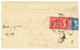 "Destination TONGA Via SAMOA " : 1896 USA 1c(cut) + 2c(x2) Canc. SALTLAKE On Envelope Via SAN FRANCISCO & SAMOA To "BAGA - Samoa