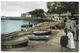Old Colour Postcard, Swanage, The Sea Shore,boats, People, Lady And Pram, Building. - Swanage