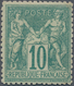 Frankreich: 1876, Allegory 10c. Green In Type II Mint Hinged With Part Original Gum, Scarce Stamp! M - Other & Unclassified