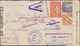 Alle Welt: 1940/45 Approx. 110 Registered Letters, Airmail, Ship Mail, One Airgraph, All With Censor - Colecciones (sin álbumes)