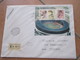 1988 Blocco Foglietto Miniature Sheet Su Busta Raccomandata XXIV Olimpiade N.3 Valori - Covers & Documents