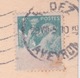 Variété TYPE IRIS N 650 AVEC MANQUE IMPORTANT  MARQUE CACHET POSTAL 12 AVEYRON RODEZ - CPA  CHATEAU DE BELCASTEL - Brieven En Documenten