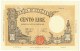 100 LIRE BARBETTI GRANDE B GIALLO TESTINA FASCIO 09/12/1942 SUP- - Sonstige