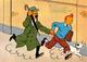 Delcampe - Thème . Bande Dessinée . Tintin   5 Cartes Vintage. Edition Yvon Et Autres   (voir Scan) - Comics