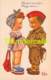 CPA ILLUSTRATEUR LECLERC ENFANT FILLE GARCON SOLDAT MILITAIR ARTIST SIGNED CHILD BOY GIRL SOLDIER LOVE AMOUR - Leclerc