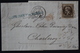 France Lettre Yv 30 GC 2272 Maubeuge A Charleroi (B) Cachet CAISS. COMM ...   Pd Rouge   Signé GA - 1863-1870 Napoleon III Gelauwerd