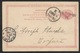 1890 - SWEDEN SEEPOST - Stationery Card Mi. P20 FRA SVERIGE M - MALMÖ To ERFURT - Briefe U. Dokumente