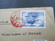 1945 Tag Der Luftwaffe Sowjetische Kampfflugzeuge Einschreiben Rote Stempel Moscow R-Zettel Gestempelt Rot Nach Helsinki - Storia Postale