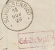 WÜRTTEMBERG "SCHUSSENRIED" Selt. K1 U. "Gebühr Bezahlt" Lila RA1 A. Grosses Briefteil, Selten, 1925 - Postwaardestukken