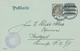 WÜRTTEMBERG "STUTTGART / BAHNHOF 1" K1 A. 3 Pf A. 2 Pf Kab.-Ah.-GA-Dienstpostkarte, 1910 - Stempel Zweimal Abgeschlagen - Postwaardestukken