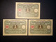 Germany 1920: 3 X 1 Mark With Consecutive Serial Numbers - Bundeskassenschein