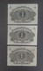 Germany 1920: 3 X 1 Mark - [13] Bundeskassenschein