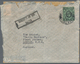 Hongkong: HONGKONG: 1937, 50 C Black/green Cancelled With Double-circle On Crash-cover Adressed To E - Sonstige & Ohne Zuordnung