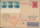 Österreich - Flugpost: 1954 (16.7.), BRD Posthorn 20 Pf. Antwort-Postkarte Mit Österr. Trachten 3 X - Sonstige & Ohne Zuordnung