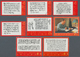 China - Volksrepublik: 1967, Poems Of Mao Tse-tung (W7), Complete Set Of 14, CTO Used, Some With Lig - Briefe U. Dokumente