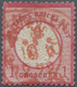 Deutsches Reich - Brustschild: 1872, Kl. Schild 1 Gr. Brfst. Mit SELTENEM ROTEM FRANCO-K1 "BREMEN F - Briefe U. Dokumente