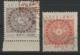 1925 Japan C38 (with Red Cancellation And Margin)  + C40 / "Silver Wedding Of Emperor Yoshihito" - Gebraucht