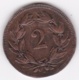 Suisse 2 Rappen 1893. - 2 Centimes / Rappen