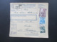 Böhmen Und Mähren 1942 Paketkarte MiF Freimarken Prag 37 Gewicht 7,2 Kilogramm - Brieven En Documenten