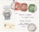 1933 R-Brief Citta Del Vaticano Nach New Jersey USA; 4 Werte Anno Santo - Storia Postale