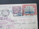 USA 1928 Zeppelin Karte First Flight Air Mail Via Graf Zeppelin LZ 127 Nach Leer Ostfreisland Ak Stempel Friedrichshafen - Storia Postale