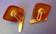 Delcampe - Vintage USSR Men Jewelry Baltic Amber Gems Gold Plated CUFFLINKS 9g Mark YAK #54j - Autres & Non Classés