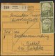 BUNDESREPUBLIK 194/5 BRIEF, 1958, 1 DM (2x) Und 2 DM Heuss, Je Als Mehrfachfrankatur Auf Paketkarte, 3 Karten Feinst (Ma - Sonstige & Ohne Zuordnung