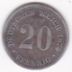 Empire. 20 Pfennig 1874 H Darmstadt  , En Argent - 20 Pfennig