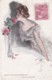 Harrison Fisher - AMERICAN BEAUTIES - Femme Qui Sent Des Roses Dans Un Vase (lot Pat 103) - Fisher, Harrison